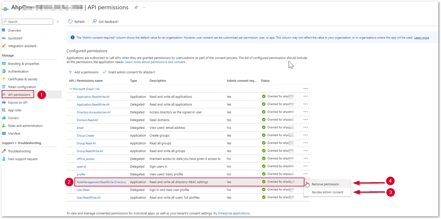 Azure API permissions Q4 2022